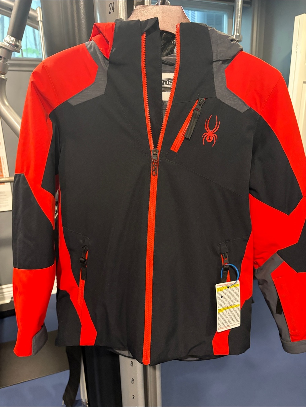 Spyder Kids Black and Red Insulated ski Jacket